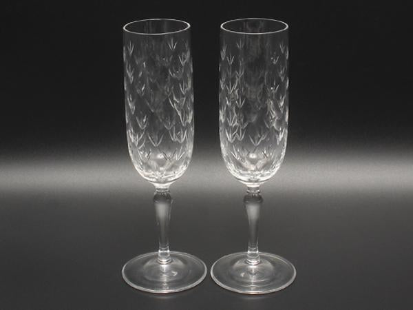 ティファニー シャンパングラス 2点セット ペア フローレット TIFFANY&Co.