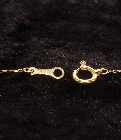 美品 ネックレス K18 ダイヤ 0.20ct 雫モチーフ レディース