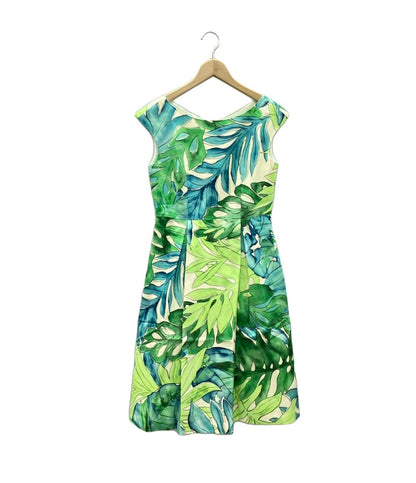 訳あり アナイ ボタニカル柄ノースリーブフレアミディアムワンピース レディース SIZE 38 (S) ANAYI