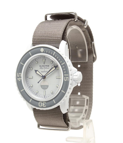 ブランパン スウォッチ 腕時計 Fifty Fathoms Collection Antarctic Ocean 自動巻き SO35N100 レディース Blancpain Swatch