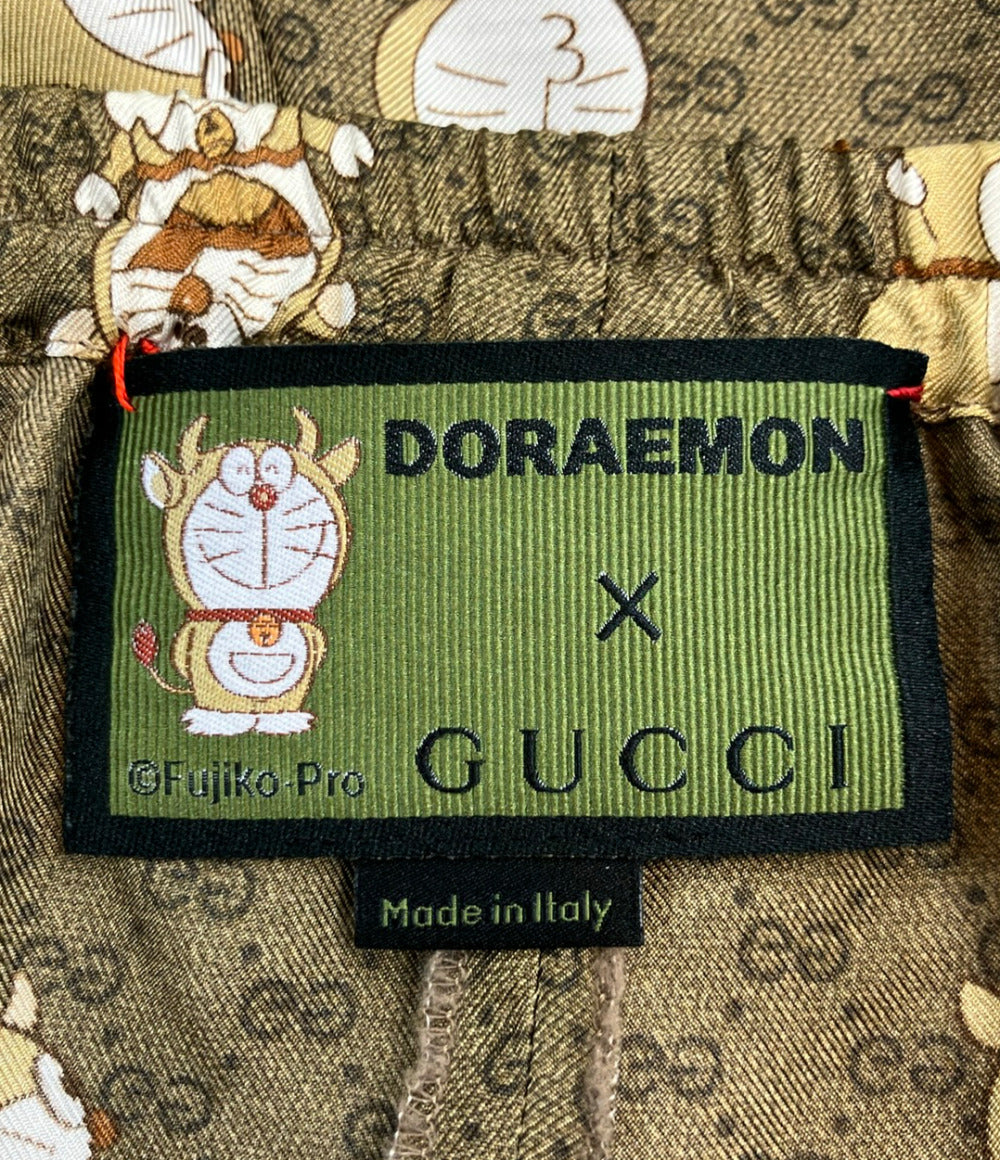 GUCCI シルク100%ハーフパンツ GG総柄 ドラえもん 649062 メンズ SIZE 46 (M) グッチ