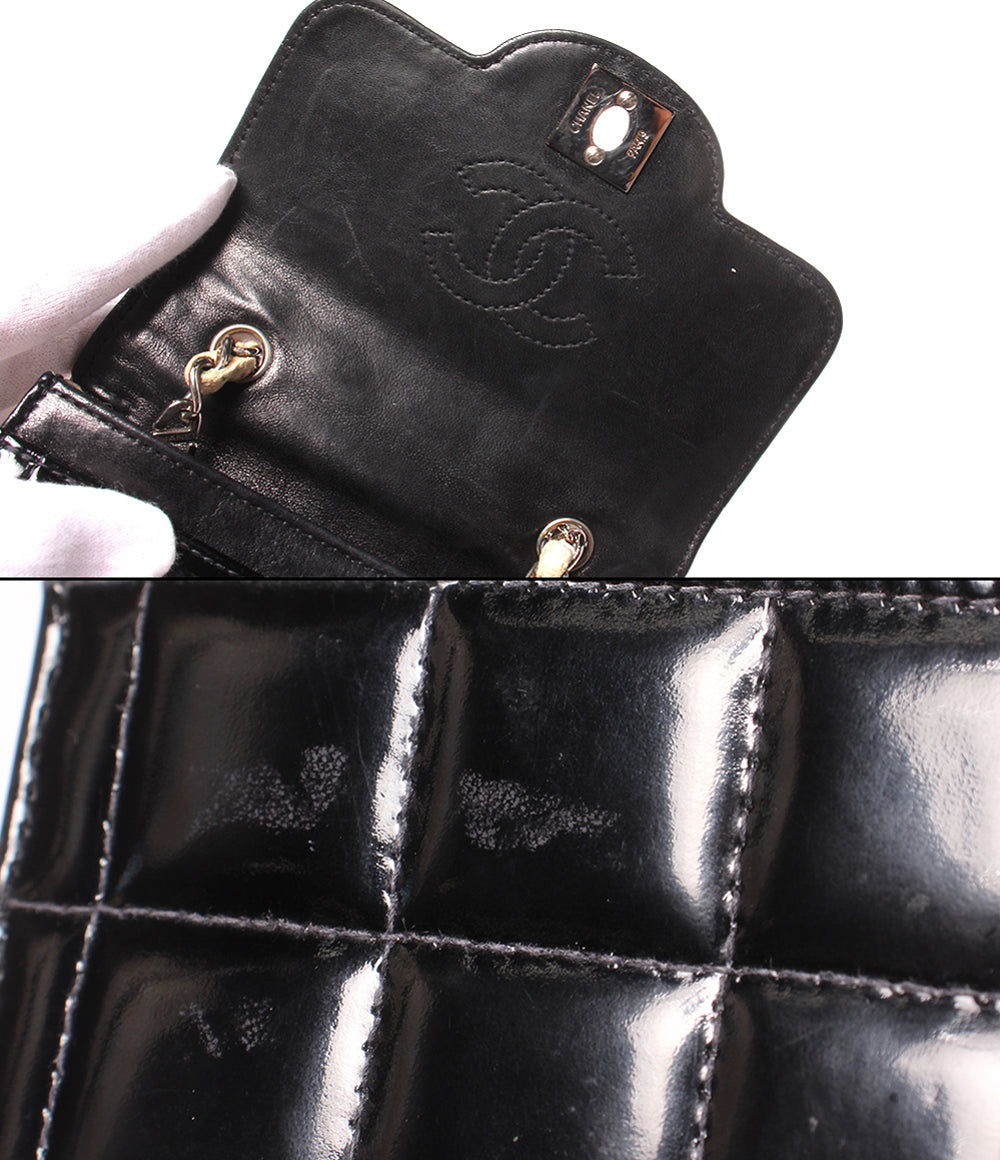 CHANEL チェーンショルダーバッグ 6番台 斜め掛け バイカラー シルバー