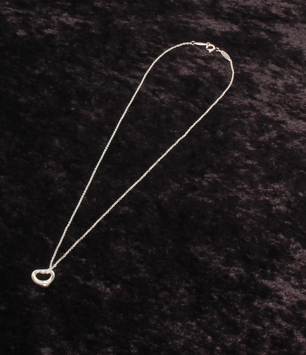 美品 TIFFANY&Co. ネックレス SV925 スモール オープンハート エルサ ペレッティ レディース ティファニー