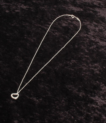 美品 TIFFANY&Co. ネックレス SV925 スモール オープンハート エルサ ペレッティ レディース ティファニー