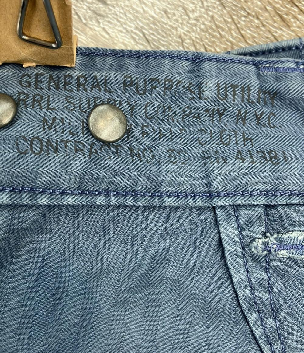 RRL ショートパンツ ウォッシュ加工  ヘリンボーンツイル フィールド OFFICERS SHORT 1519-01-29 メンズ SIZE W34 (L) ダブル アール エル