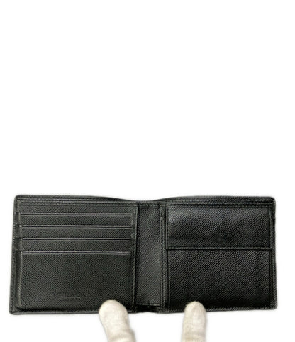 美品 PRADA 二つ折り財布 サフィアーノレザー メンズ プラダ