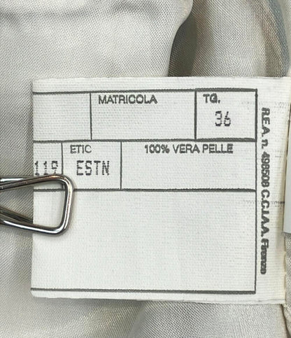 ESTNATION シングル ライダース ラムレザー レディース SIZE 36 (XS) エストネーション