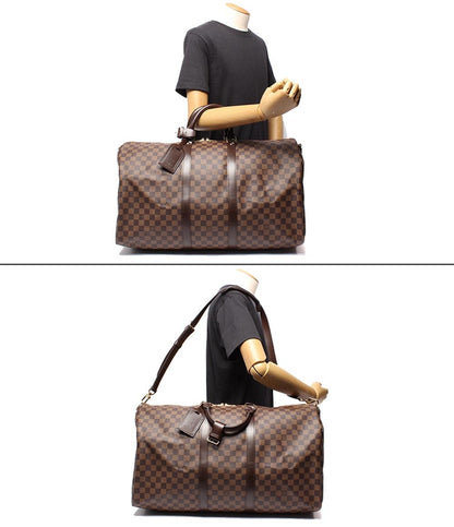 美品 ルイヴィトン 2way ボストンバッグ ショルダーバッグ 肩掛け キーポル バンドリエール55 ダミエ エヌベ N41414 メンズ Louis Vuitton