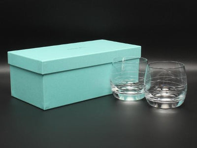 美品 TIFFANY&Co. グラス タンブラー 2点セット ペア カデンツ ティファニー
