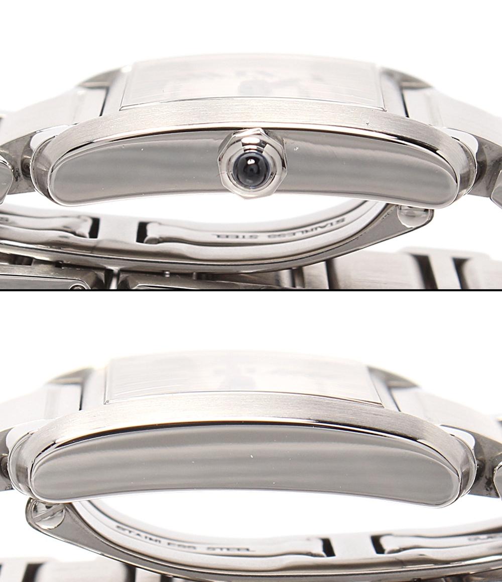 美品 Cartier 腕時計 タンク フランセーズSM クオーツ ホワイト W51008Q3 レディース カルティエ