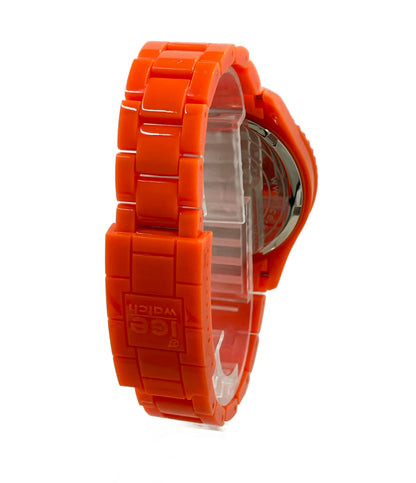 美品 ice watch 腕時計 クオーツ オレンジ レディース メンズ アイスウォッチ