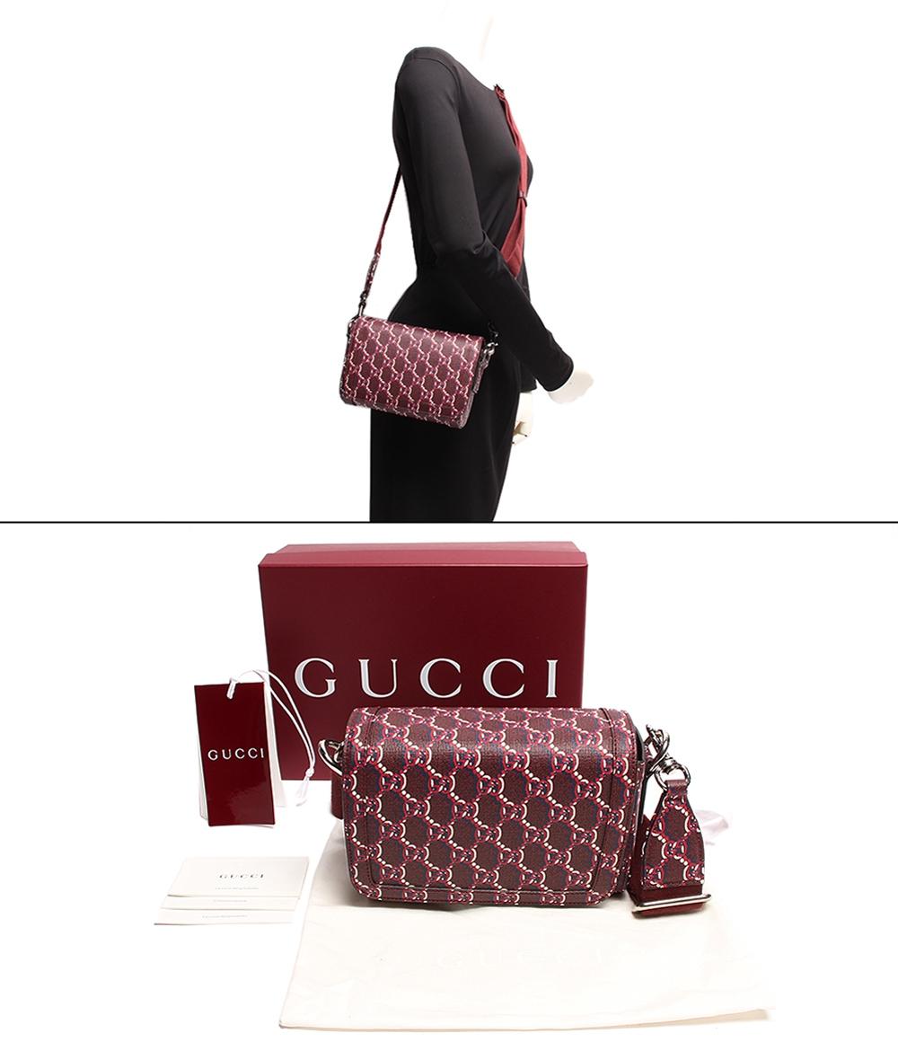 美品 グッチ レザーショルダーバッグ シルバー金具 スーパーミニ