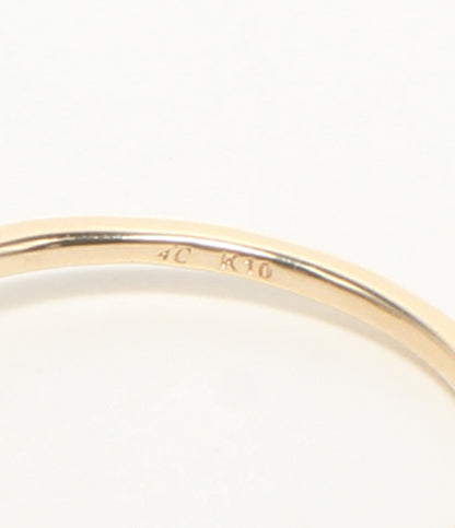 美品 4℃ リング 指輪 K10 ブラウンダイヤ ハートモチーフ レディース SIZE 12号 ヨンドシー