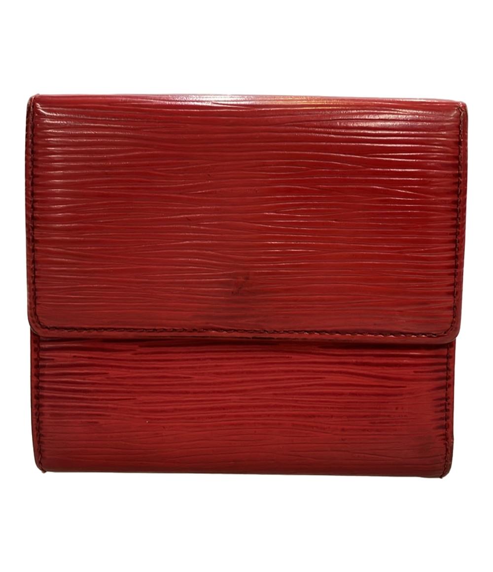 ルイ・ヴィトン ダブルホック 二つ折り財布 ポルトモネ ビエ カルトクレディ エピ M63487 レディース LOUIS VUITTON