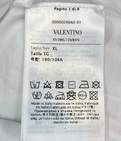 美品 VALENTINO 半袖Tシャツ サイドポケット付き エンボスロゴ XV3MG10V84N メンズ SIZE XL ヴァレンティノ