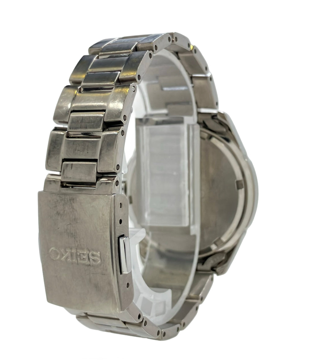 SEIKO 腕時計 ソーラー ブラック V145-0AX0 メンズ セイコー