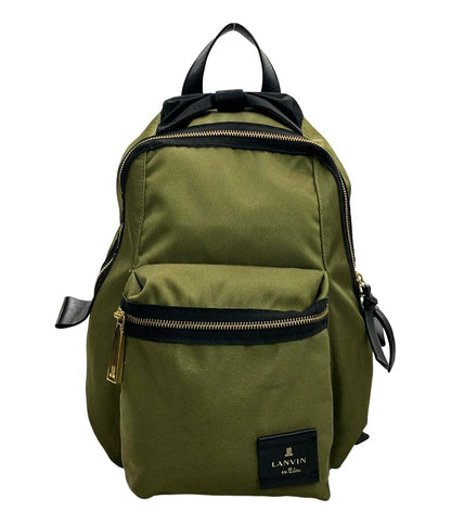 ランバンオンブルー リュック リボンモチーフ ナイロン トロカデロ レディース LANVIN en Bleu