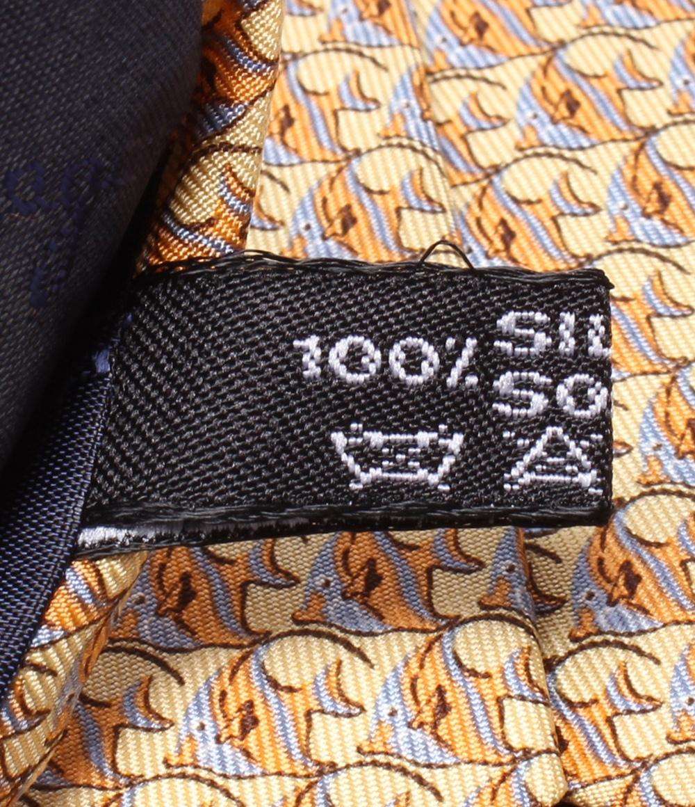 美品 サルヴァトーレフェラガモ ネクタイ シルク100％ メンズ Salvatore Ferragamo