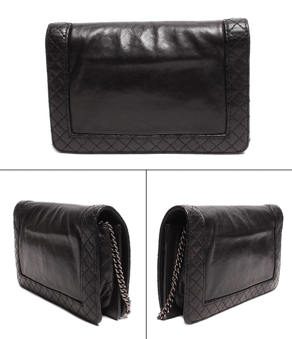 シャネル レザー ショルダーバッグ シルバー金具 ボーイシャネル レディース CHANEL