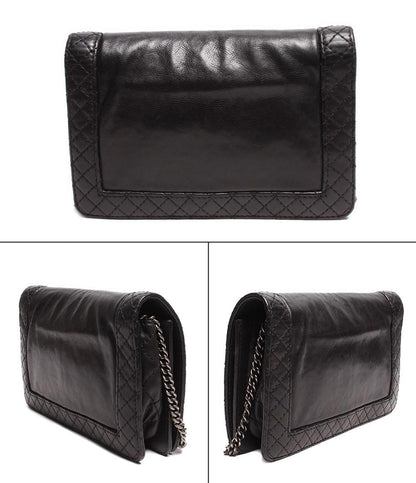 シャネル レザー ショルダーバッグ シルバー金具 ボーイシャネル レディース CHANEL