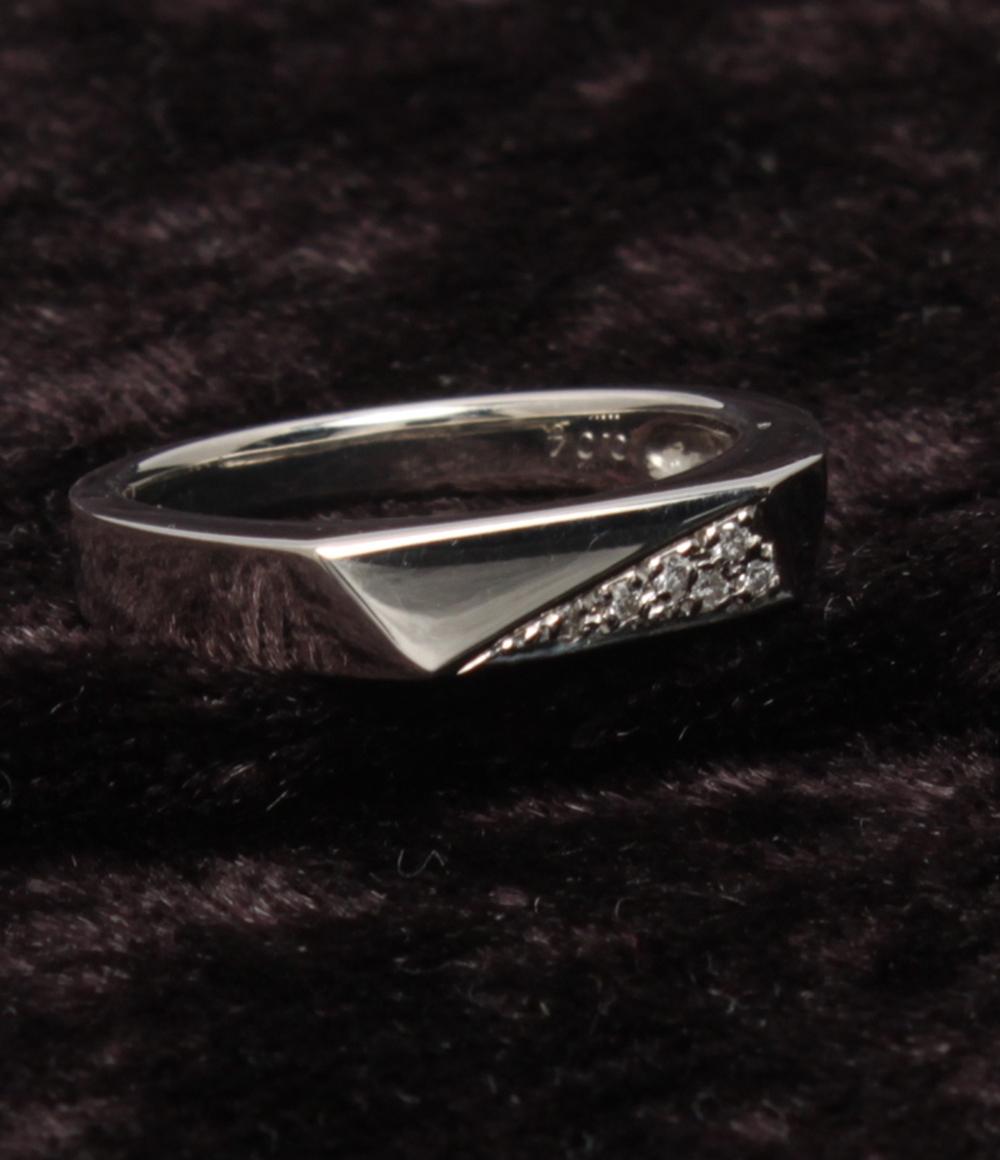 美品 リング 指輪 Pt900 ダイヤ 0.04ct レディース SIZE 12号