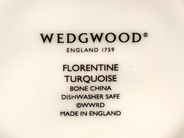 美品 ウエッジウッド カップ＆ソーサー 2客セット ペア フロレンティーン ターコイズ WEDGWOOD