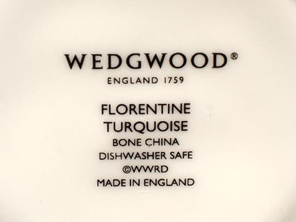 美品 ウエッジウッド カップ＆ソーサー 2客セット ペア フロレンティーン ターコイズ WEDGWOOD