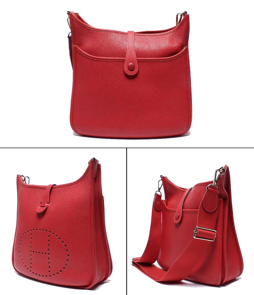 HERMES ショルダーバッグ シルバー金具 □P刻印 トリヨンクレマンス 肩掛け 斜め掛け エヴリン3PM レディース エルメス
