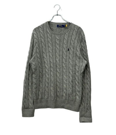 RALPH LAUREN 長袖ニット ケーブル ポニー刺繍 メンズ SIZE M ラルフローレン