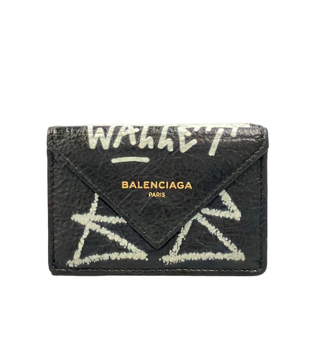 BALENCIAGA 三つ折り財布 グラフィティ ペーパーミニウォレット 391446 レディース メンズ バレンシアガ