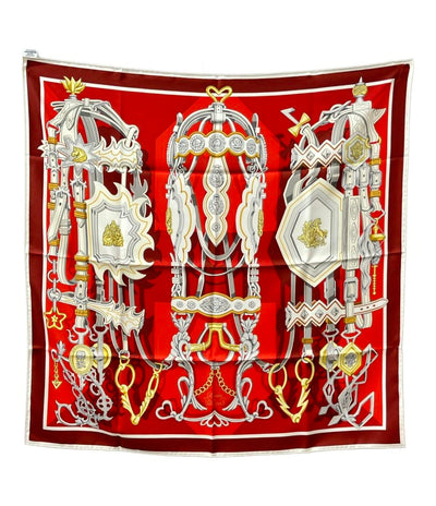 美品 エルメス スカーフ カレ90 シルク100% 可愛らしい花嫁 BRIDES ET DESTIN レディース HERMES