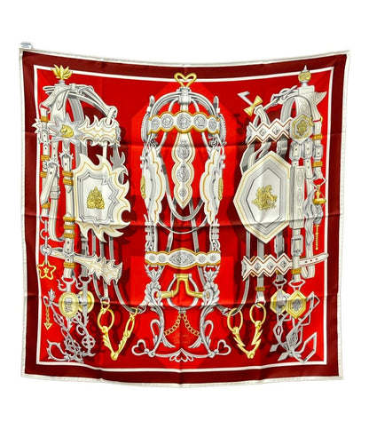 美品 エルメス スカーフ カレ90 シルク100% 可愛らしい花嫁 BRIDES ET DESTIN レディース HERMES