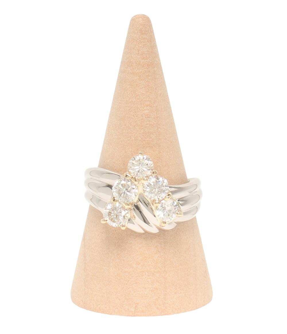 美品 リング 指輪 K18 Pt900 ダイヤ1.51ct レディース SIZE 16号