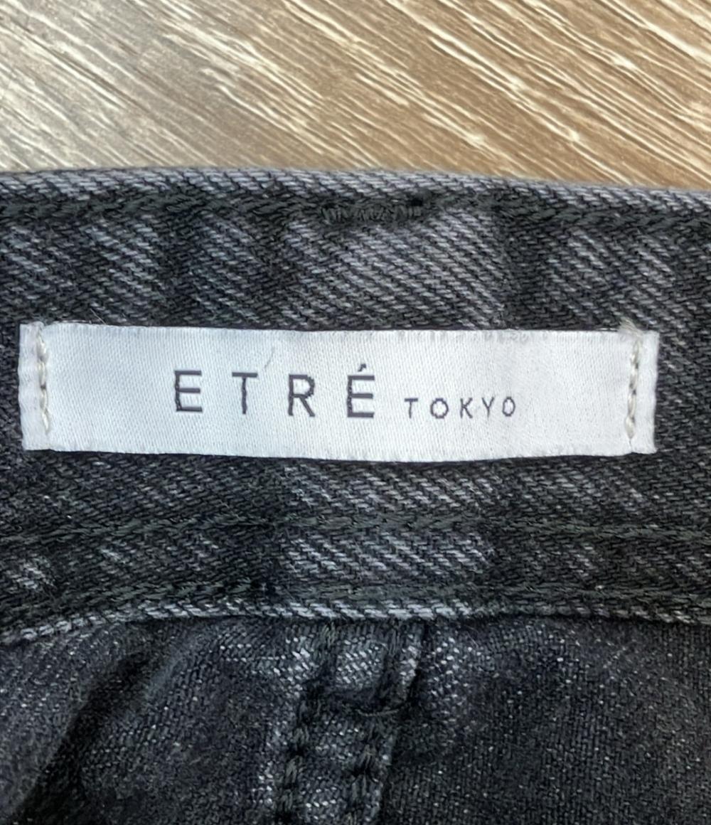 ETRE TOKYO EDWIN デニムパンツ ベルベット ワイド EDWINコラボ 1225220108-0 レディース SIZE S エトレトウキョウ エドウィン