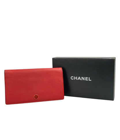 CHANEL 長財布 ゴールド金具 キャビアスキン レディース シャネル