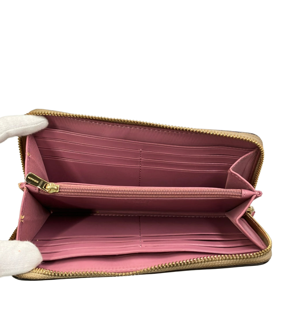 COACH ラウンドファスナー長財布 シグネチャー レディース コーチ
