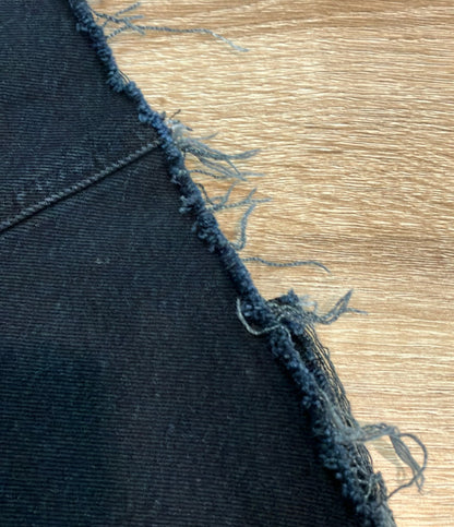 AGOLDE デニムスカート マキシ丈 カットオフ HILLA SKIRT BLK 25 ジップアップ レディース SIZE S エーゴールドイー