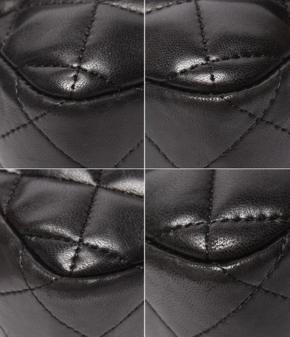 シャネル チェーンショルダーバッグ シングルフラップ シングルチェーン シルバー金具 ラムスキン マトラッセ A35731 レディース CHANEL