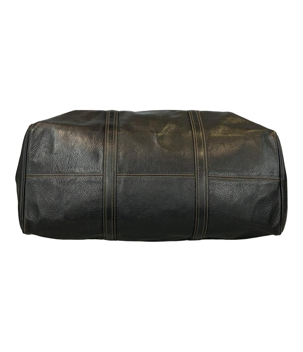 【美品】アテストーニ　ボストンバッグ レザー　ブラック　男女兼用　ヴィンテージ 美品】アテストーニ ボストンバッグ レザー ブラック 男女兼用