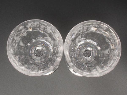 美品 ミントン ワイングラス 2点セット ペア ハドンホール クリスタル Minton