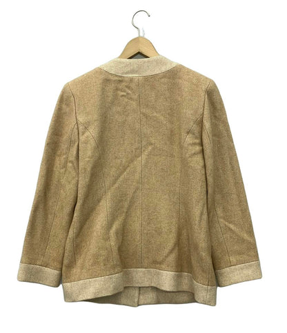 美品 ハナエモリ ノーカラージャケット レディース SIZE 9A3 (M) HANAE MORI