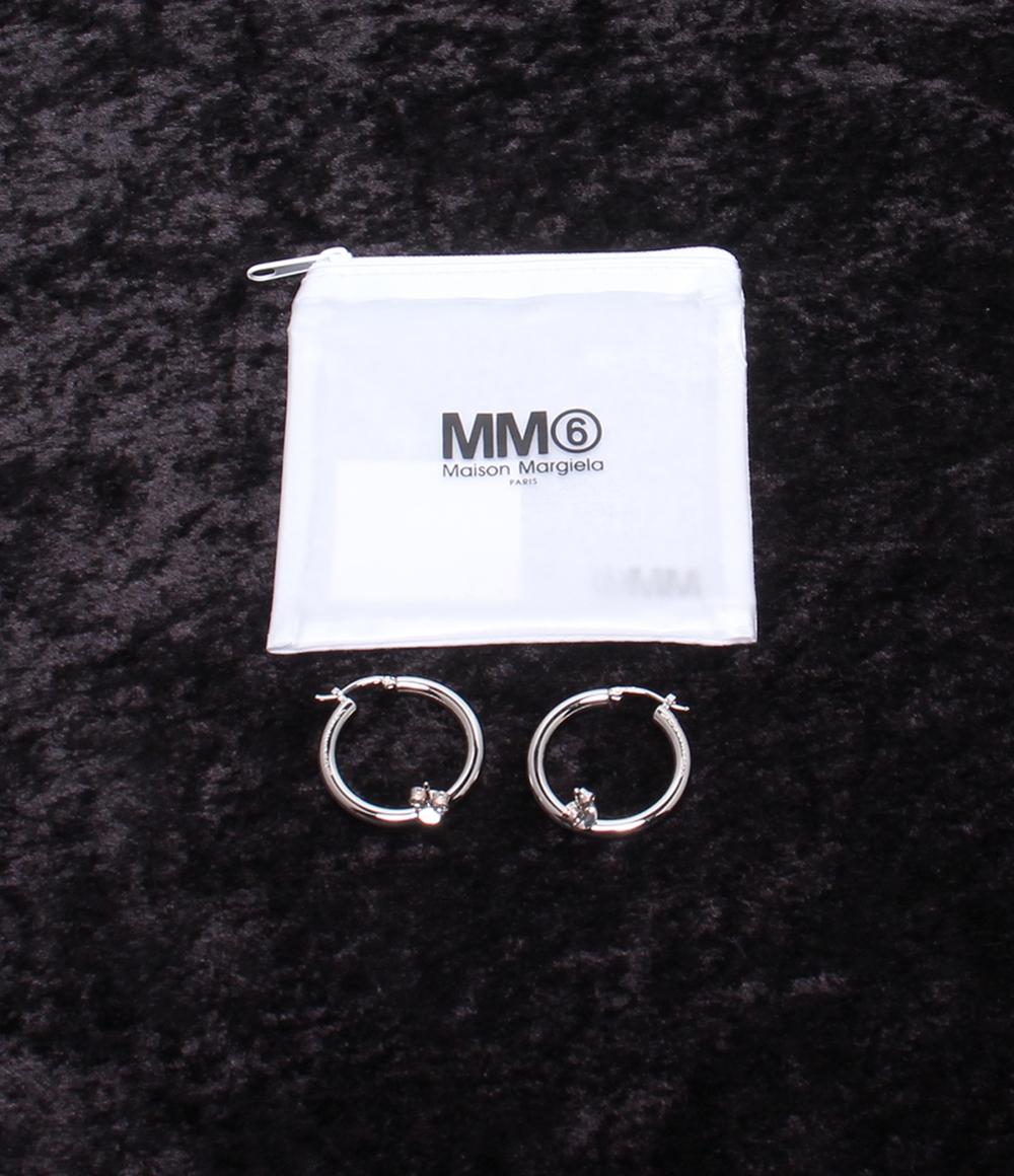 美品 エムエムシックス ピアス SV925 フープ レディース MM6