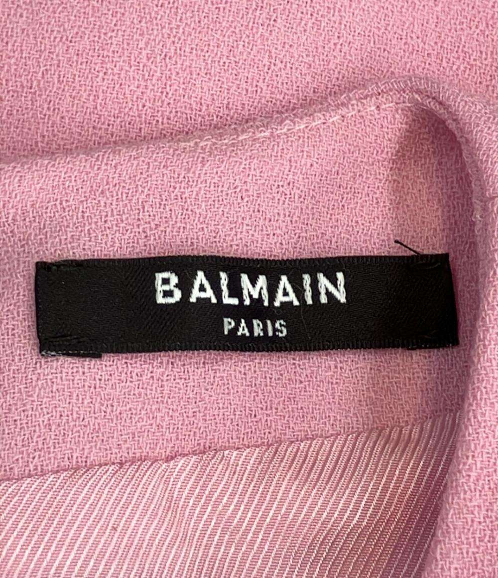 美品 バルマン 半袖ワンピース ゴールドボタン レディース SIZE 42 (L) BALMAIN
