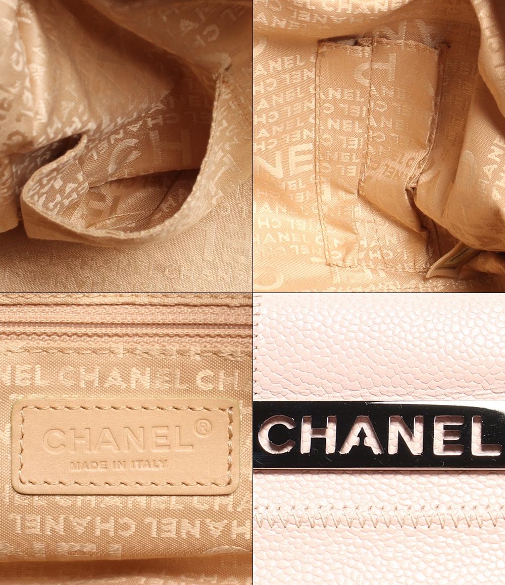 シャネル ショルダーバッグ ボストンバッグ レザー シルバー金具 チョコバー キャビアスキン レディース CHANEL