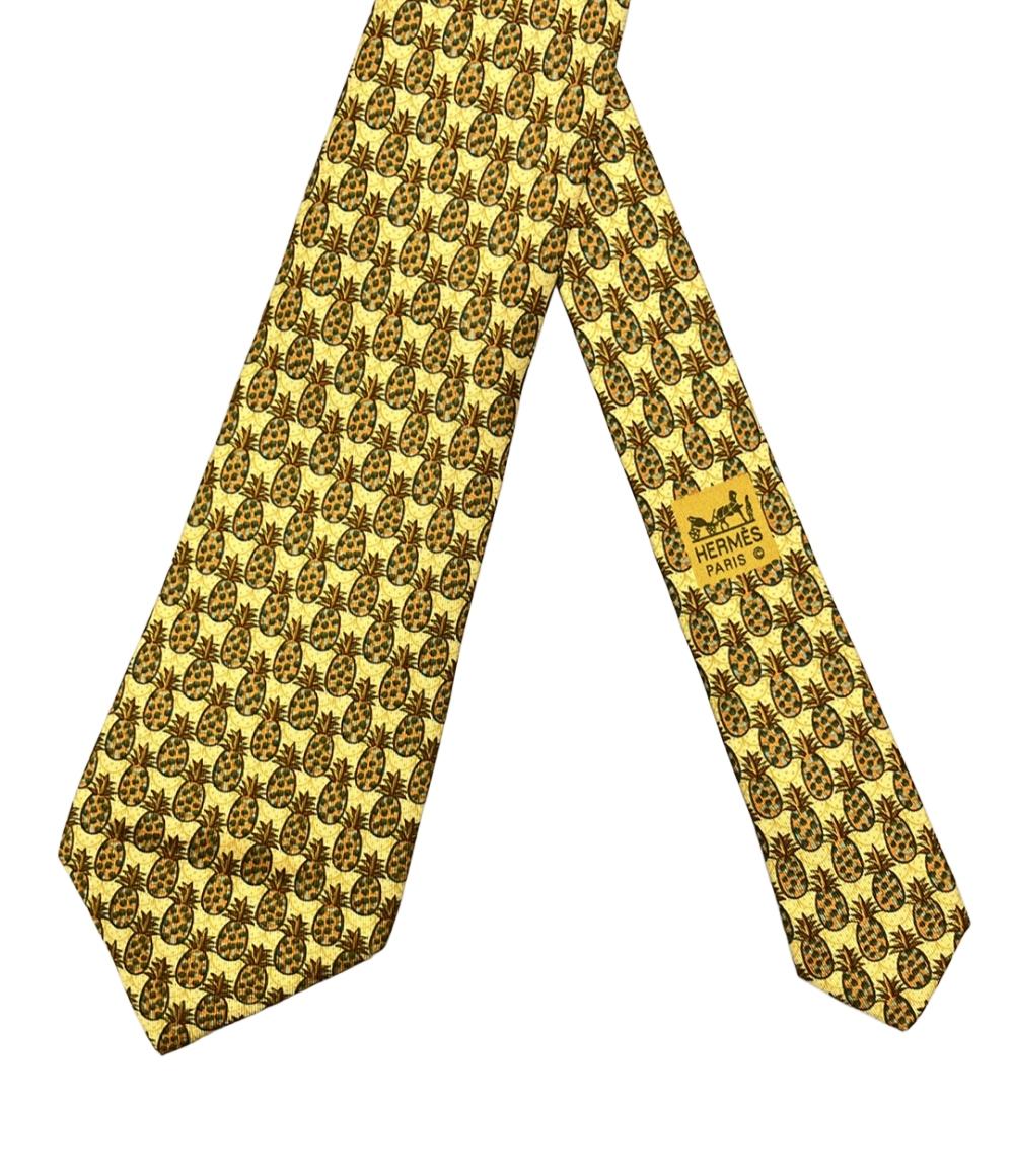 HERMES ネクタイ シルク100% メンズ エルメス