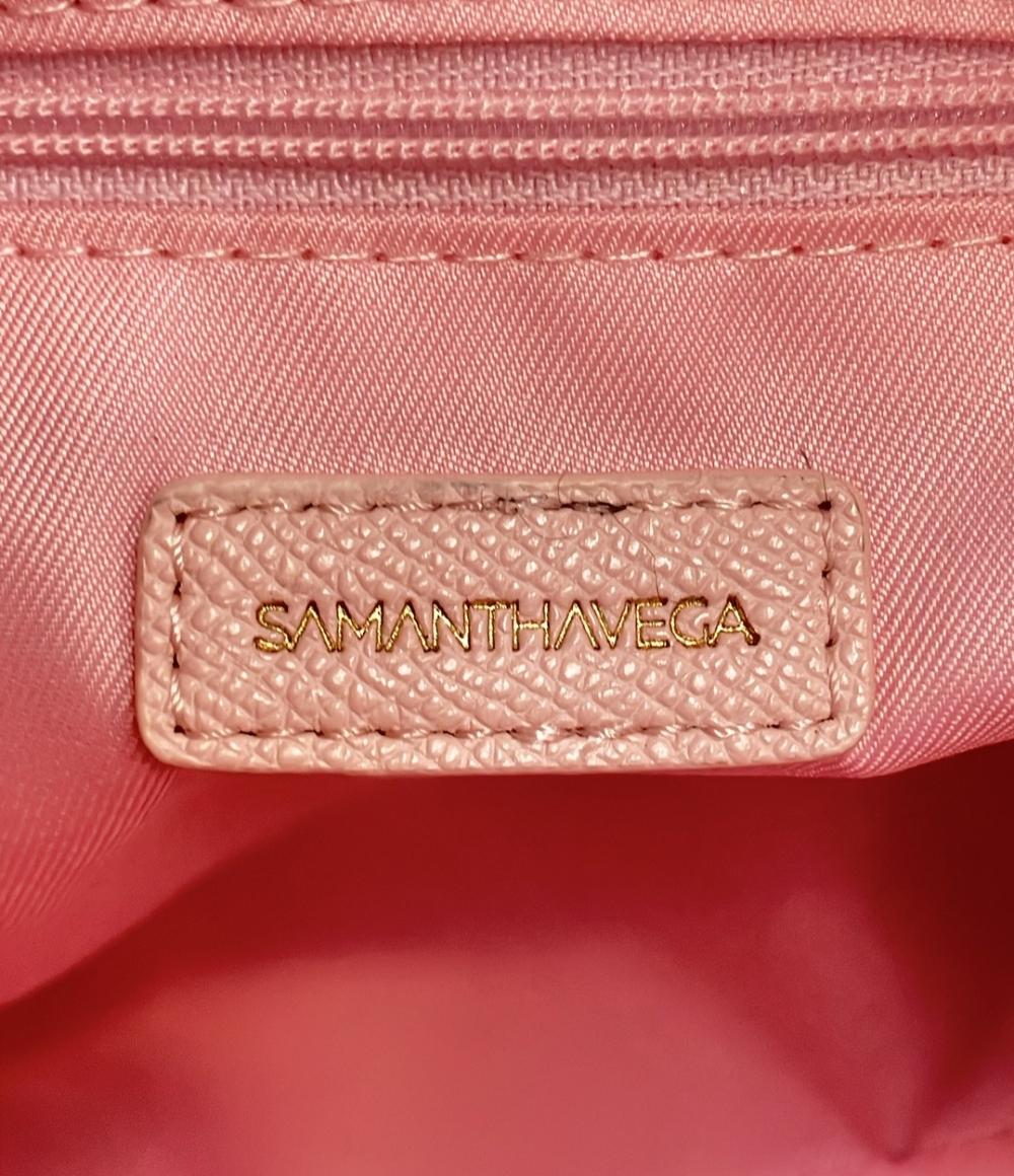 美品 サマンサベガ ハンドバッグ ショルダーバッグ 2WAY 斜め掛け ツイード ダイヤカット レディース Samantha Vega
