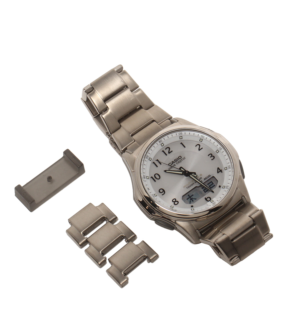 美品 CASIO 腕時計 ウエーブセプター WAVE CEPTOR ソーラー WVA-M630TDE-7AJF メンズ カシオ