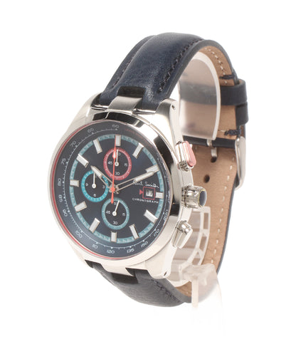 美品 Paul Smith 腕時計 クオーツ ネイビー系 PS0110012 メンズ ポール・スミス