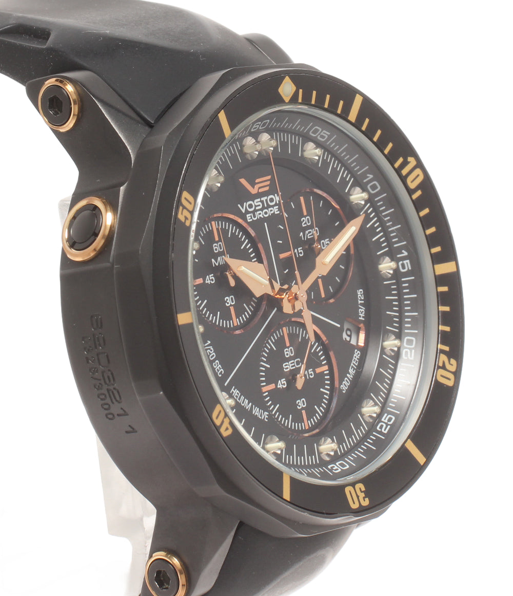 VOSTOK EUROPE 腕時計 クオーツ ブラック メンズ ボストーク ヨーロッパ