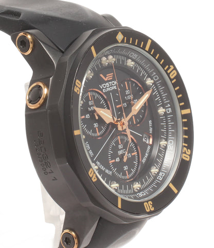 VOSTOK EUROPE 腕時計 クオーツ ブラック メンズ ボストーク ヨーロッパ